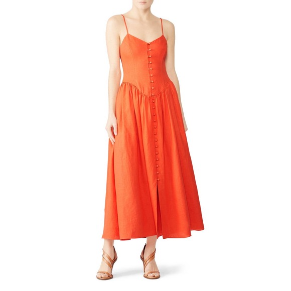 Mara Hoffman Dresses & Skirts - Mara Hoffman Mischa Midi Dress Orange Size 10